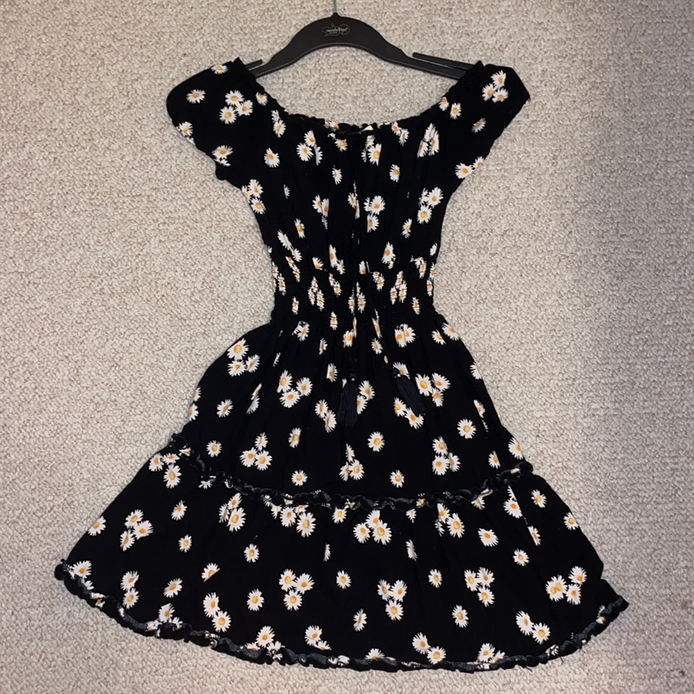 Small Black Flower Print Dress
